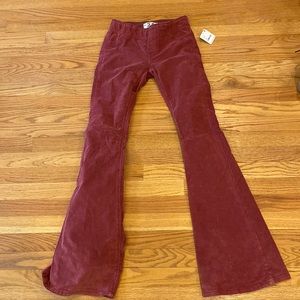 Free People flare suede jeans